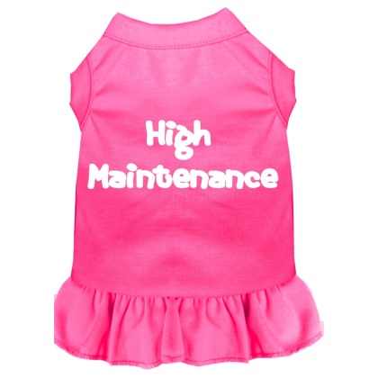 High Maintenance Screen Print Dress Bright Pink 4X (22)