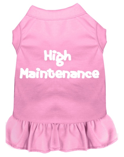 High Maintenance Screen Print Dress Light Pink 4X (22)