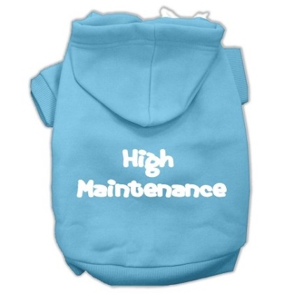 High Maintenance Screen Print Pet Hoodies Baby Blue L