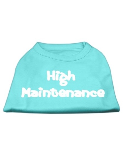 High Maintenance Screen Print Shirts Aqua L