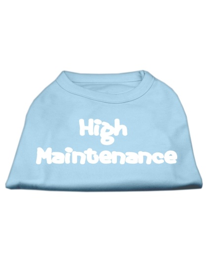 High Maintenance Screen Print Shirts Baby Blue L