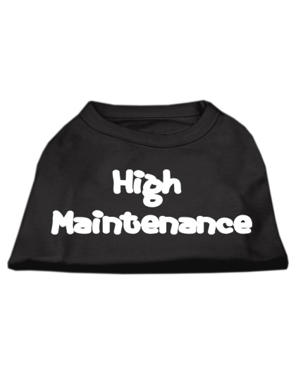 High Maintenance Screen Print Shirts Black L