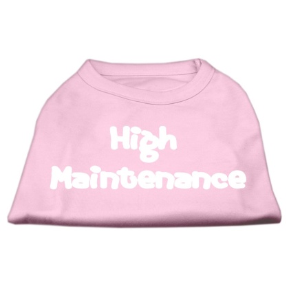 High Maintenance Screen Print Shirts Light Pink L