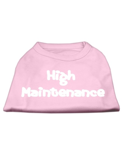 High Maintenance Screen Print Shirts Light Pink L