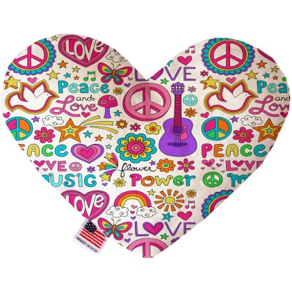 Hippy Love 6 inch Canvas Heart Dog Toy