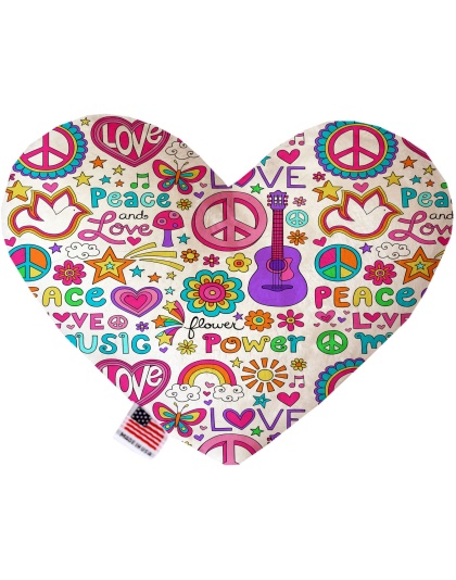 Hippy Love 6 inch Canvas Heart Dog Toy