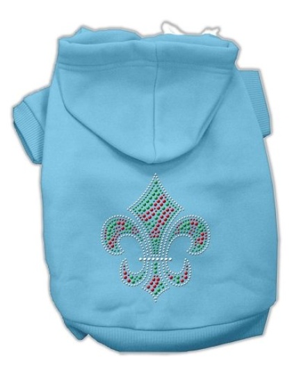 Holiday Fleur de lis Hoodies Baby Blue L