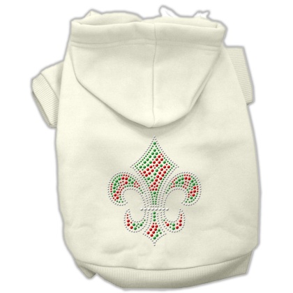 Holiday Fleur de lis Hoodies Cream L