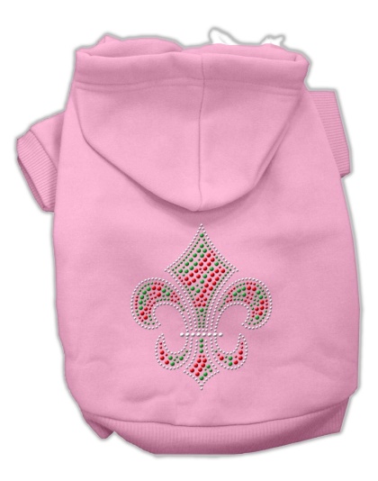 Holiday Fleur de lis Hoodies Pink L