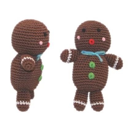 Holiday Knit Knacks Ginger The Man Organic Cotton Small Dog Toy