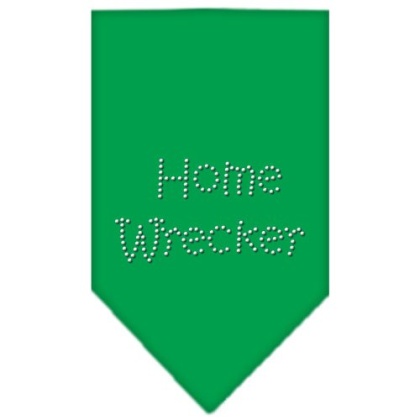 Home Wrecker Rhinestone Bandana Emerald Green Large