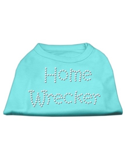 Home Wrecker Rhinestone Shirts Aqua L