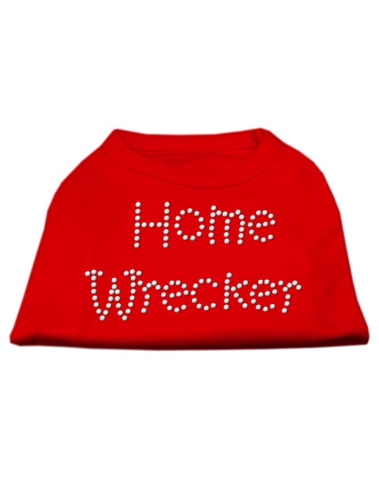 Home Wrecker Rhinestone Shirts Red L