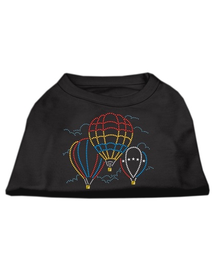 Hot Air Balloon Rhinestone Shirts Black L