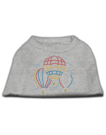 Hot Air Balloon Rhinestone Shirts Grey L