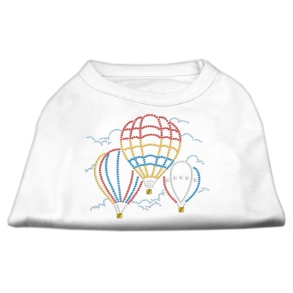 Hot Air Balloon Rhinestone Shirts White L