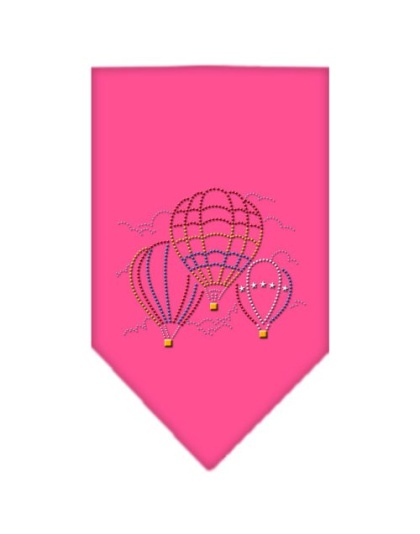 Hot Air Balloons Rhinestone Bandana Bright Pink Large