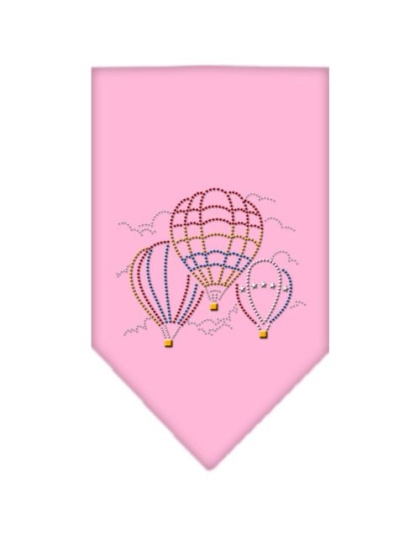 Hot Air Balloons Rhinestone Bandana Light Pink Large