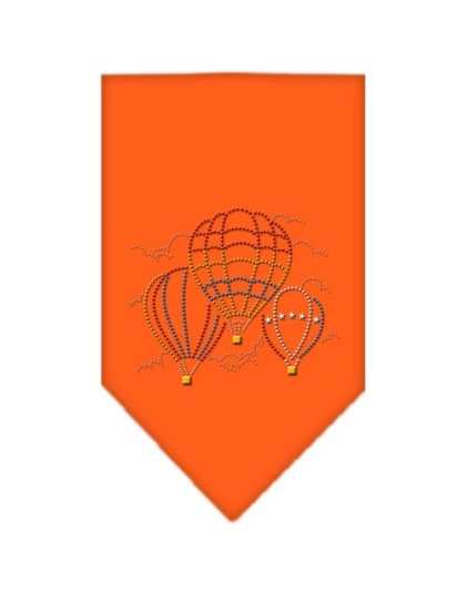 Hot Air Balloons Rhinestone Bandana Orange Large