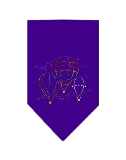 Hot Air Balloons Rhinestone Bandana Purple Large