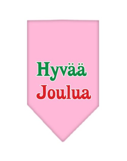 Hyvaa Joulua Screen Print Bandana Light Pink Large