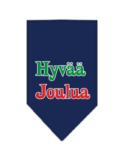 Hyvaa Joulua Screen Print Bandana Navy Blue large