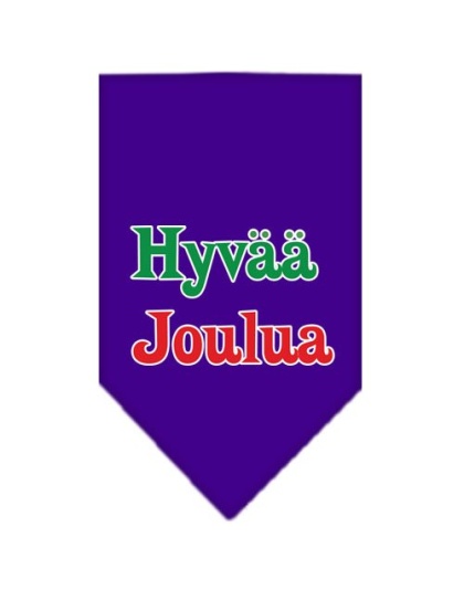 Hyvaa Joulua Screen Print Bandana Purple Large