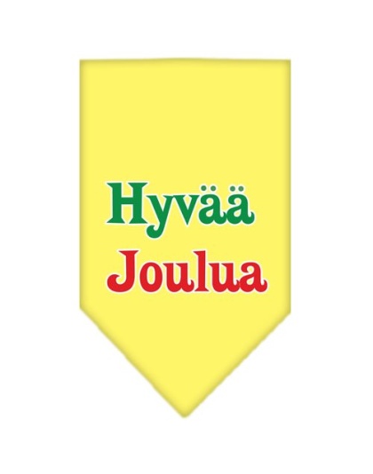 Hyvaa Joulua Screen Print Bandana Yellow Large