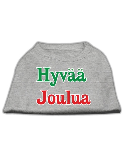 Hyvaa Joulua Screen Print Shirt Grey L