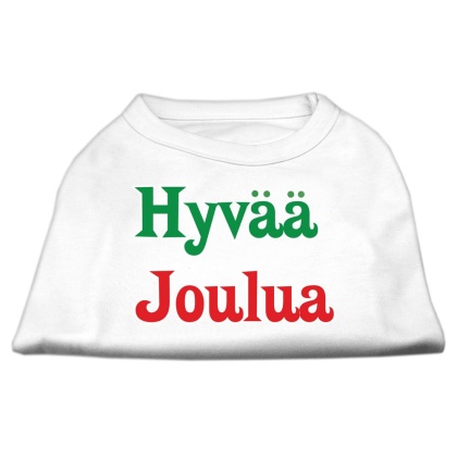 Hyvaa Joulua Screen Print Shirt White L