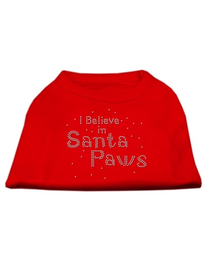 I Believe in Santa Paws Shirt Red L