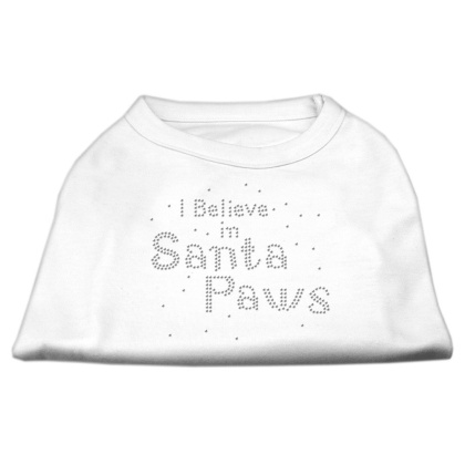 I Believe in Santa Paws Shirt White L