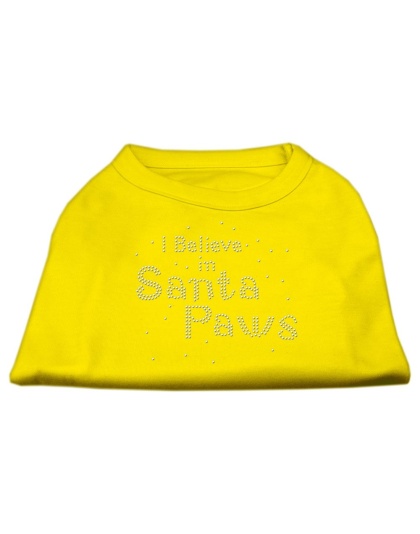 I Believe in Santa Paws Shirt Yellow Lg