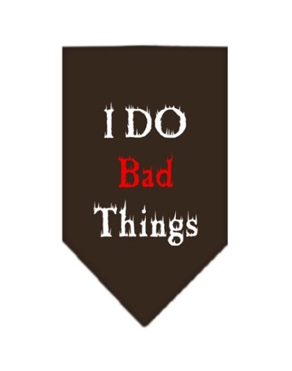 I Do Bad Things Screen Print Bandana Cocoa Large