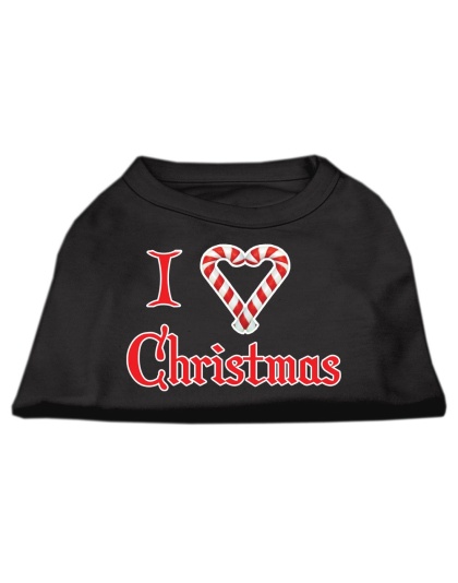 I Heart Christmas Screen Print Shirt Black Lg