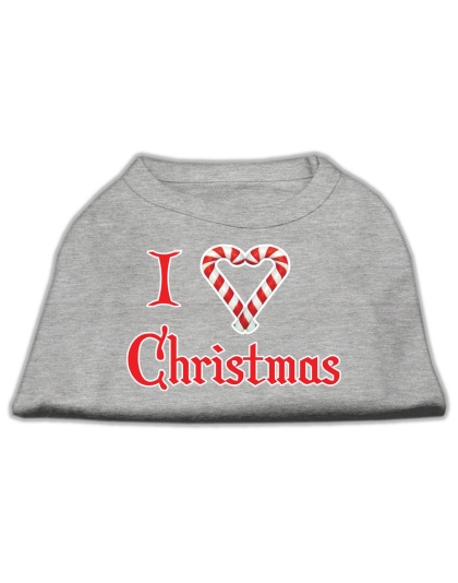 I Heart Christmas Screen Print Shirt Grey Lg