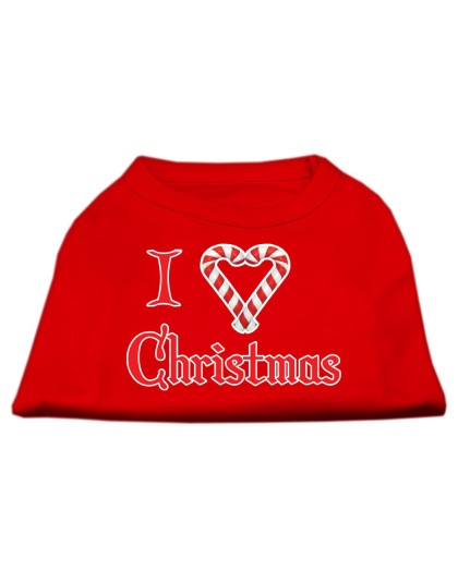 I Heart Christmas Screen Print Shirt Red Lg