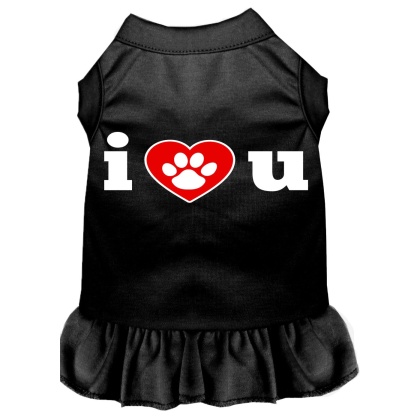 I Heart You Screen Print Dress Black 4X (22)