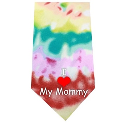 I Love Mommy Screen Print Bandana Tie Dye