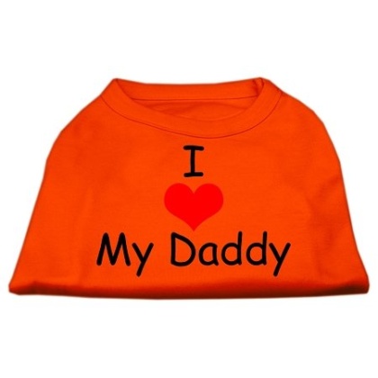 I Love My Daddy Screen Print Shirts Orange Lg