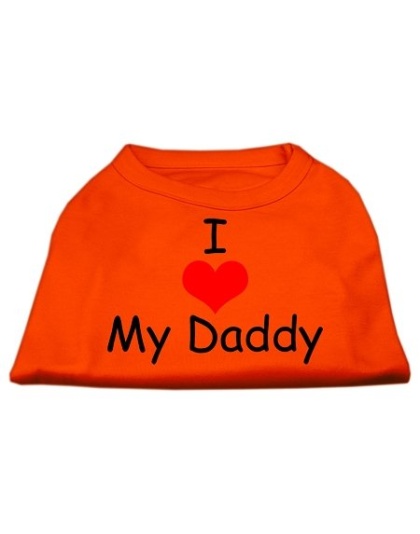 I Love My Daddy Screen Print Shirts Orange Lg