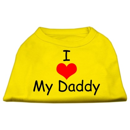 I Love My Daddy Screen Print Shirts Yellow Lg