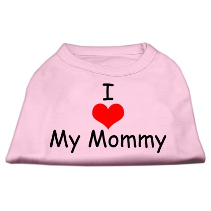 I Love My Mommy Screen Print Shirts Pink Lg