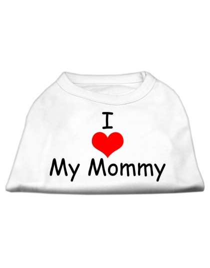 I Love My Mommy Screen Print Shirts White Lg