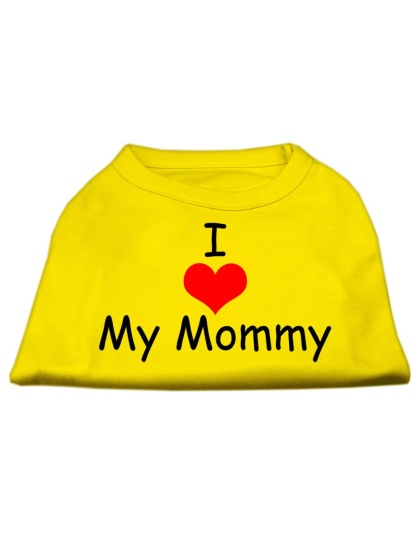 I Love My Mommy Screen Print Shirts Yellow Lg