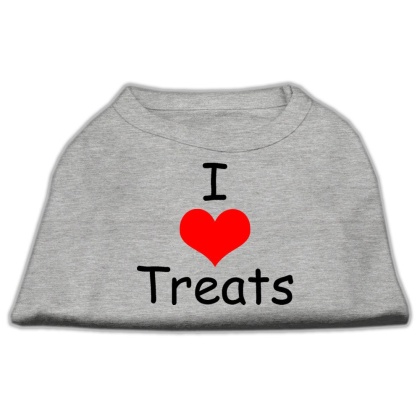 I Love Treats Screen Print Shirts Grey Lg