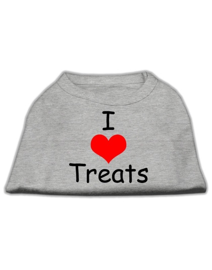 I Love Treats Screen Print Shirts Grey Lg