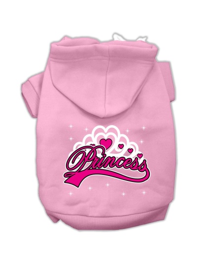 I'm a Princess Screen Print Pet Hoodies Light Pink Size Lg