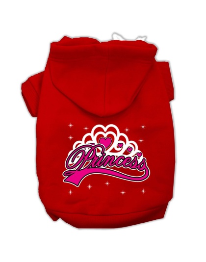I'm a Princess Screen Print Pet Hoodies Red Size Lg