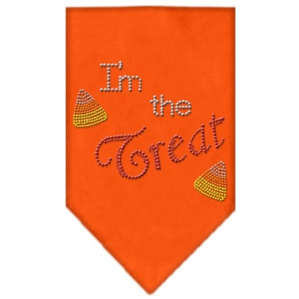 I'm the Treat Rhinestone Bandana Orange Large